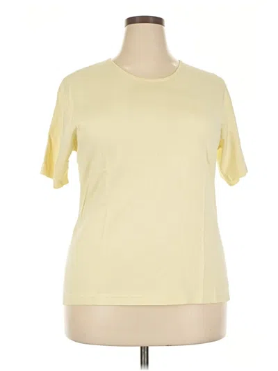 Pre-owned Jason Maxwell Short Sleeve Top Yellow Crew Neck Tops