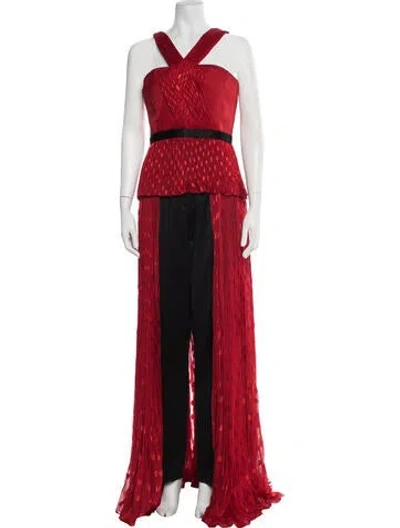Pre-owned Jason Wu 2013 Silk Skirt Set W/ Tags In Red