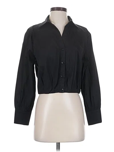 Pre-owned Jason Wu 3/4 Sleeve Button Down Shirt In Black