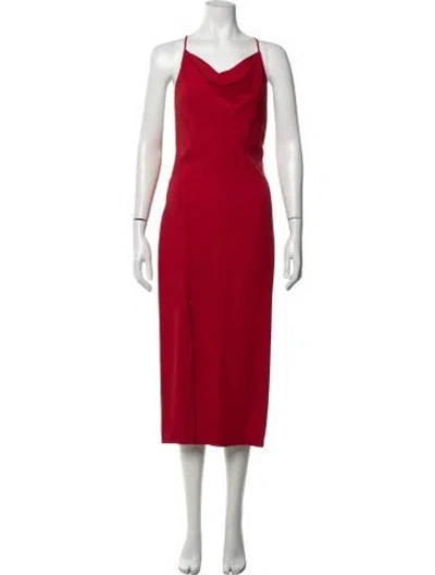Pre-owned Jason Wu Acetate Midi Length Dress In Red