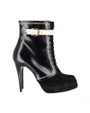 Jason Wu Alexis High Heel Ankle Boots In Black Leather In Black