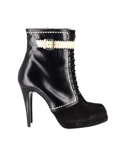 Jason Wu Alexis High Heel Ankle Boots In Black Leather