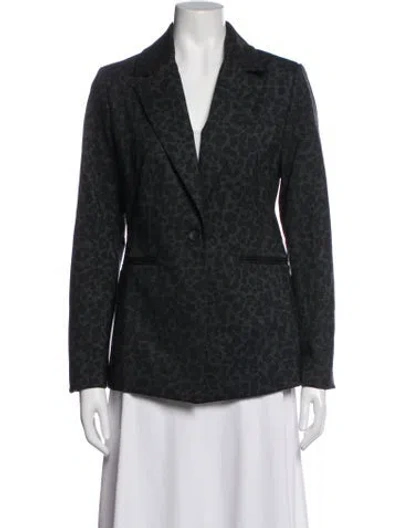 Pre-owned Jason Wu Animal Print Blazer W/ Tags In Black