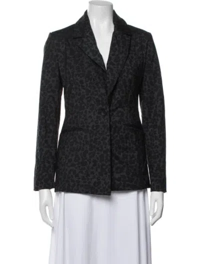 Pre-owned Jason Wu Animal Print Blazer W/ Tags In Black