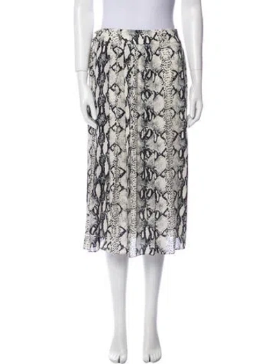 Pre-owned Jason Wu Animal Print Midi Length Skirt In Neutral