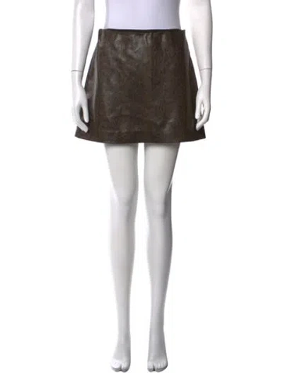 Pre-owned Jason Wu Animal Print Mini Skirt W/ Tags In Black
