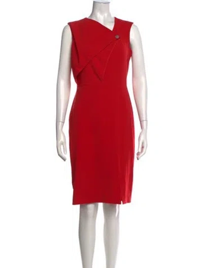 Pre-owned Jason Wu Asymmetrical Knee-length Dress In Red