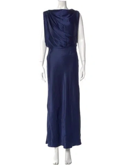 Pre-owned Jason Wu Bateau Neckline Long Dress In Blue