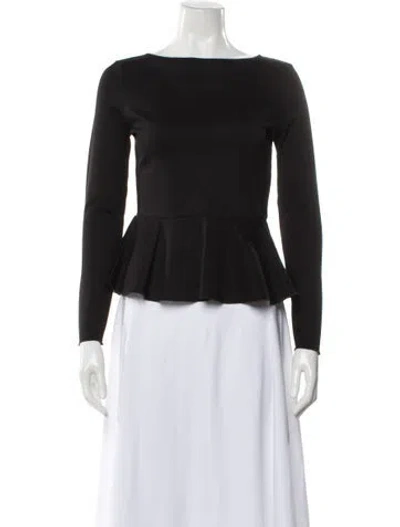 Pre-owned Jason Wu Bateau Neckline Long Sleeve Top W/ Tags In Gray