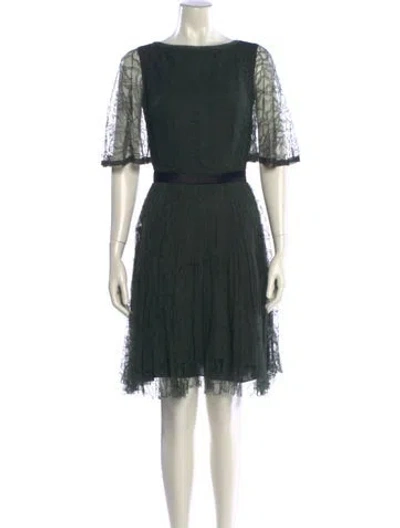 Pre-owned Jason Wu Bateau Neckline Mini Dress In Green