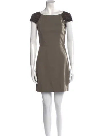Pre-owned Jason Wu Bateau Neckline Mini Dress In Neutral