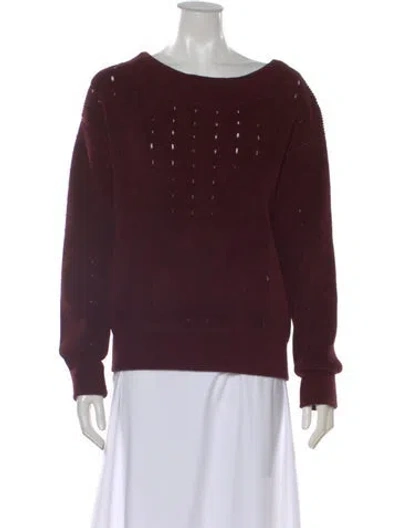 Pre-owned Jason Wu Bateau Neckline Sweater In Burgundy