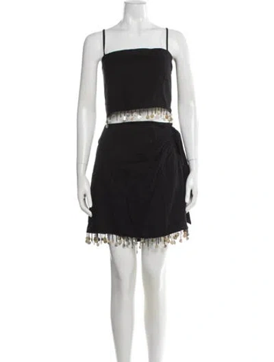 Pre-owned Jason Wu Beaded Accents Skirt Set W/ Tags In Black