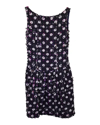 Jason Wu Boucle V-back Dress In Navy Silk In Blue