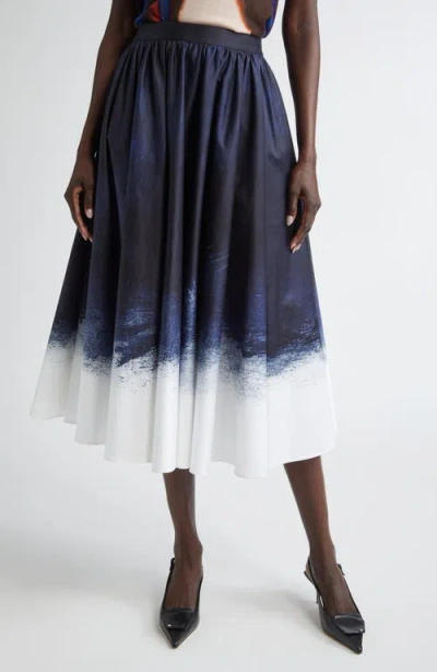 Jason Wu Brushed Stretch Cotton Canvas Circle Skirt
