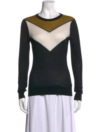 Pre-owned Jason Wu Cashmere Colorblock Pattern Sweater In Black