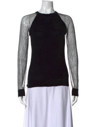 Pre-owned Jason Wu Cashmere Crew Neck Sweater In Black