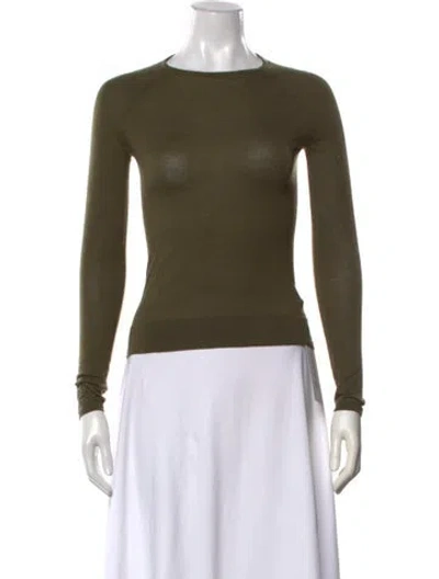 Pre-owned Jason Wu Cashmere Crew Neck Sweater In Green