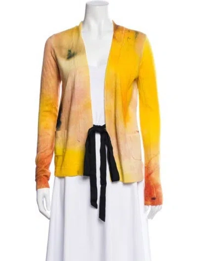 Pre-owned Jason Wu Cashmere Printed Sweater In Yellow