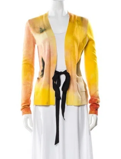 Pre-owned Jason Wu Cashmere Striped Sweater In Yellow