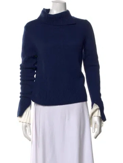 Pre-owned Jason Wu Cashmere Turtleneck Sweater In Blue