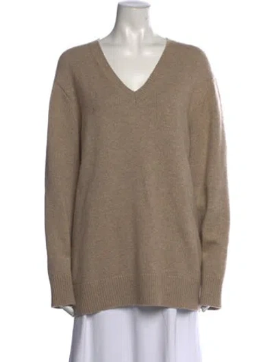 Pre-owned Jason Wu Cashmere V-neck Sweater In Brown