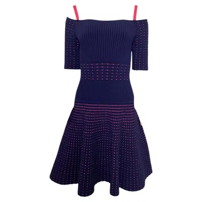 Pre-owned Jason Wu Cold Shoulder Knee Length Dress In Navy Blue Viscose