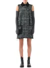 Jason Wu Collared Tweed Mini Shift Dress In Hunter G In Multi