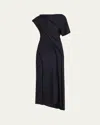 JASON WU COLLECTION ASYMMETRIC DRAPED WOOL JERSEY MAXI DRESS