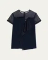 Jason Wu Collection Asymmetrical Drape Crepe Back Satin Top