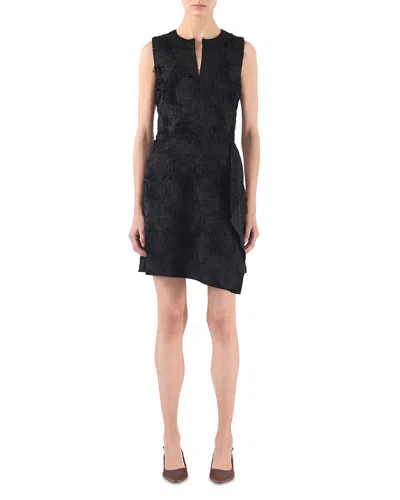 Jason Wu Collection Asymmetrical Jacquard Midi Dress In Black