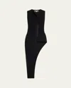 Jason Wu Collection Asymmetrical Rib-knit Sweater Vest In Black