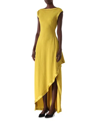 Jason Wu Collection Asymmetrical Twill Dress In Yellow