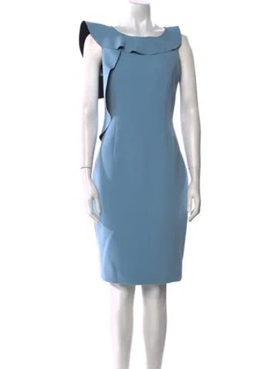 Pre-owned Jason Wu Collection Bateau Neckline Knee-length Dress In Blue