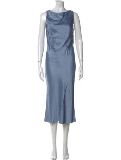 Pre-owned Jason Wu Collection Bateau Neckline Long Dress In Blue