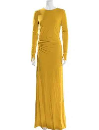 Pre-owned Jason Wu Collection Bateau Neckline Long Dress In Yellow