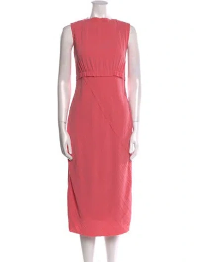 Pre-owned Jason Wu Collection Bateau Neckline Midi Length Dress In Pink