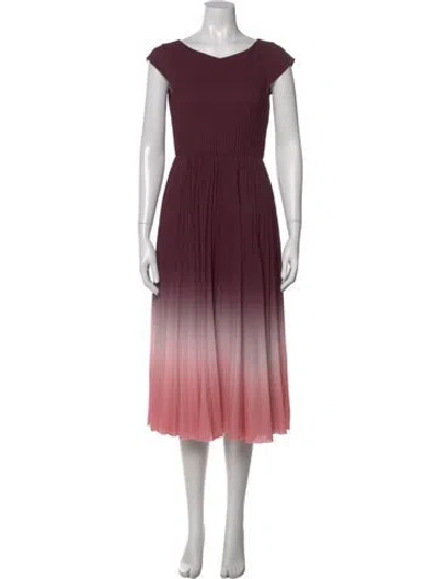 Pre-owned Jason Wu Collection Bateau Neckline Midi Length Dress In Red
