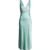 Jason Wu Collection Sleeveless Bias-cut Crepe Satin Maxi Dress In Green