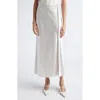 Jason Wu Collection Bias Cut Washed Twill Skirt In Gray