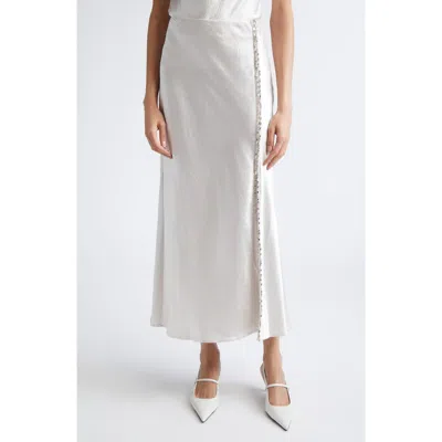 Jason Wu Collection Bias Cut Washed Twill Skirt In Gray