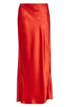 Jason Wu Collection Bias Cut Washed Twill Slip Skirt In Orange