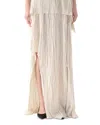 Jason Wu Collection Bicolor Pleated Asymmetrical Maxi Skirt In Calico