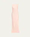 Jason Wu Collection Boat-neck Cowl Backless Crepe Back Satin Gown In Pink