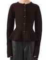 JASON WU COLLECTION BOILED WOOL CARDIGAN