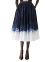 Jason Wu Collection Brushed Canvas Printed Stretch Cotton Circle Skirt