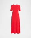 Jason Wu Collection Cable-knit Midi Sweater Dress In Red