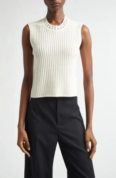 Jason Wu Collection Cable Stitch Sweater Vest In White