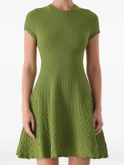 Jason Wu Collection Cable-knit Mini Dress In Grün