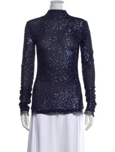 Pre-owned Jason Wu Collection Cashmere Patterned Top In Blue